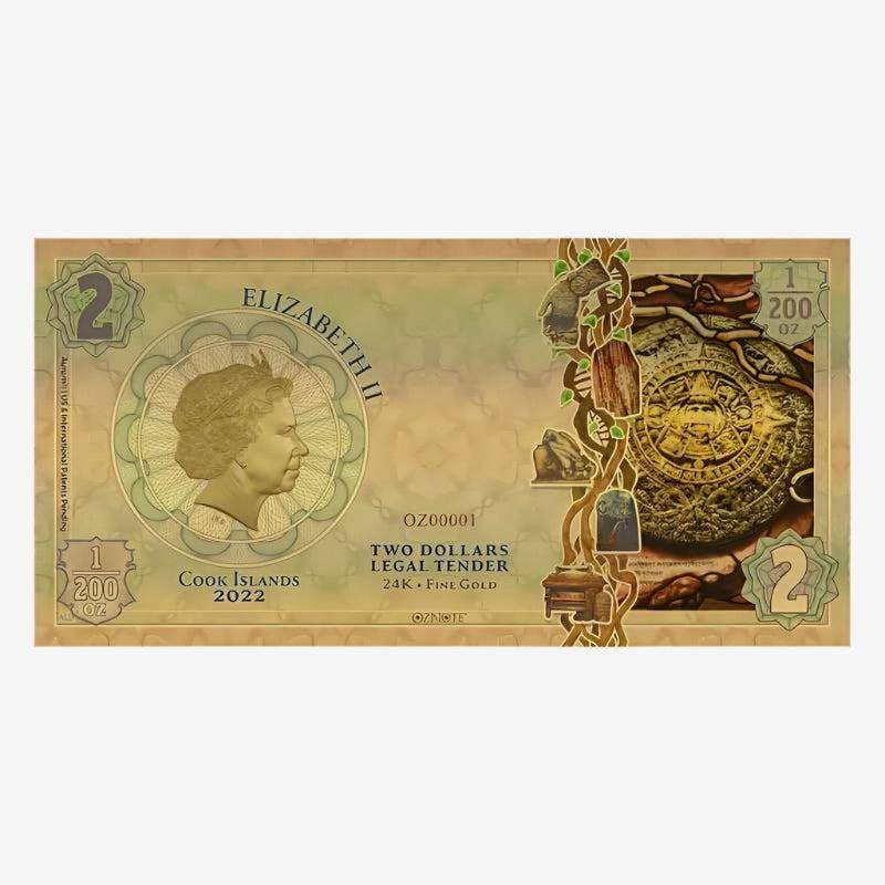 Cook Islands Gold Note - Threads of Light | 24k Gold