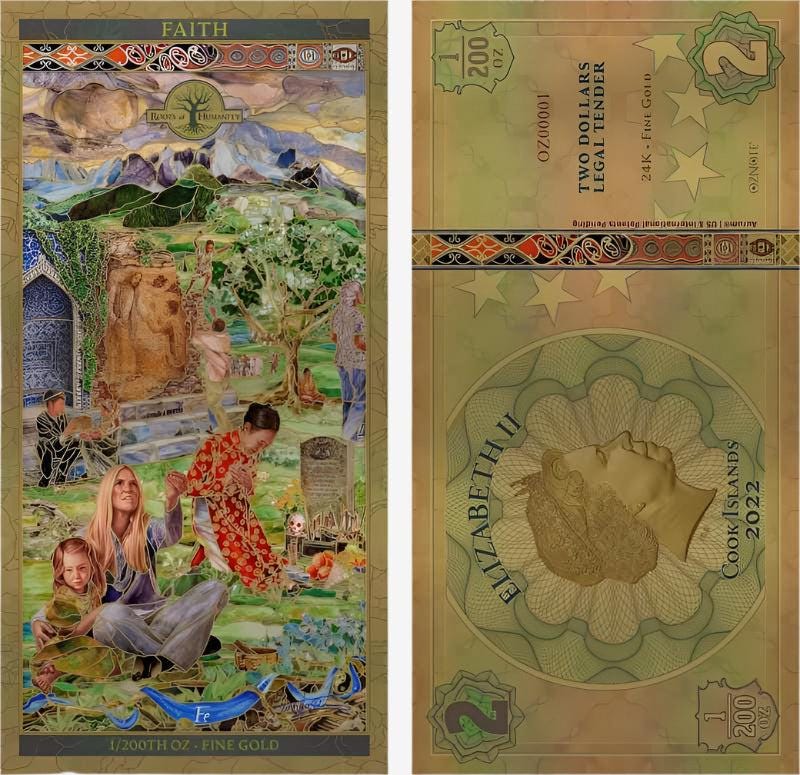 2022 Cook Islands Gold Note - 24k Collectible | Limited Edition
