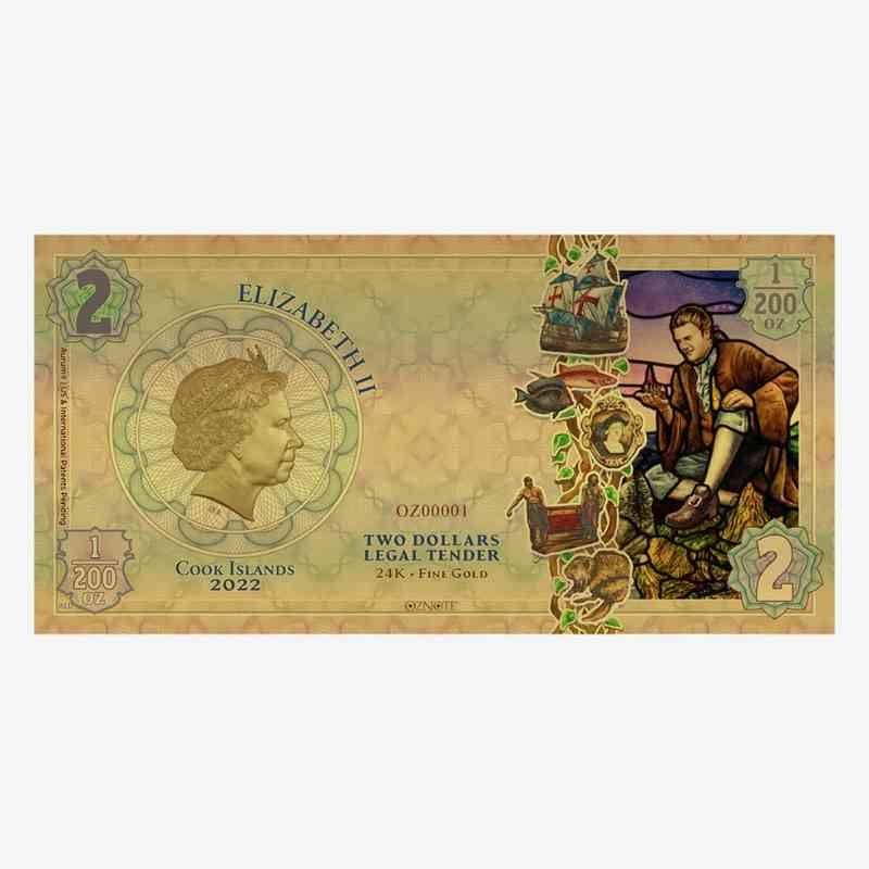 2022 Threads of Light Gold Note - Cook Islands | Collectible, 24K Gold