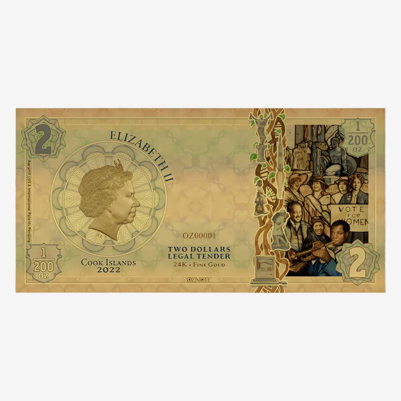 Cook Islands Gold Note - 2022 & 24k | Unique Collector