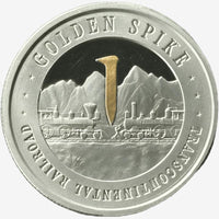 1 oz Silver Golden Spike Round - Railroad Commemorative