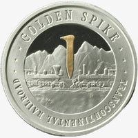 1 oz Silver Golden Spike Round - Railroad Commemorative (Etsy)