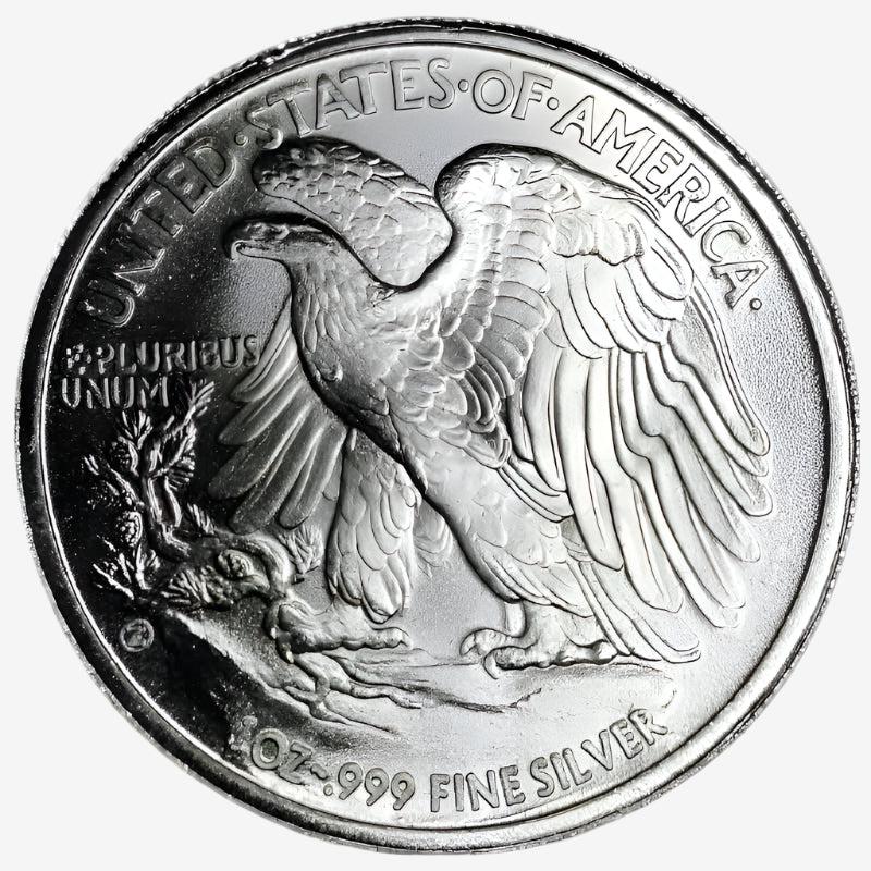 1 oz Silver Round with Eagle - .999 Fine Silver (Etsy)