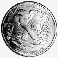 1 oz Silver Round with Eagle - .999 Fine Silver (Etsy)