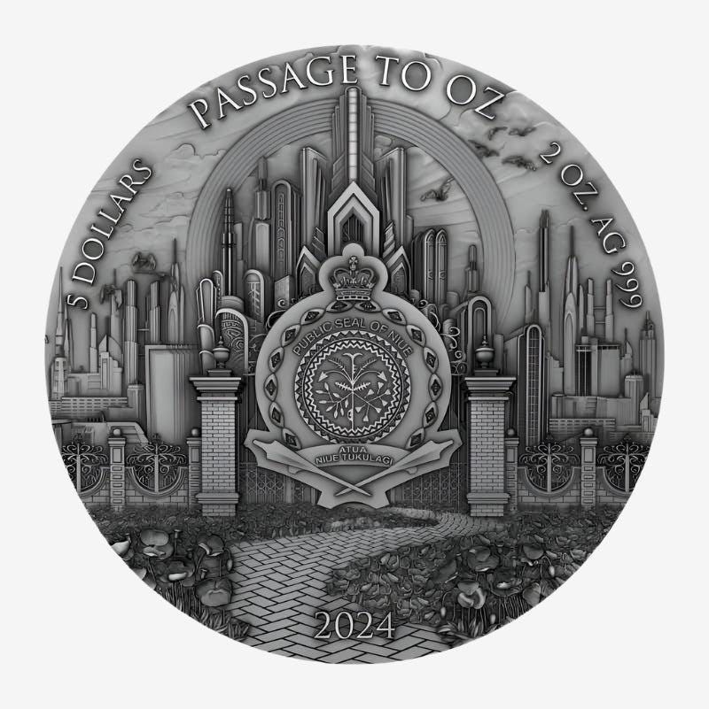 2 oz Silver PASSAGE TO OZ Coin 2024 Niue