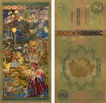 CREATIVITY Seven Pillars 24k Gold Note | Unique Collectible