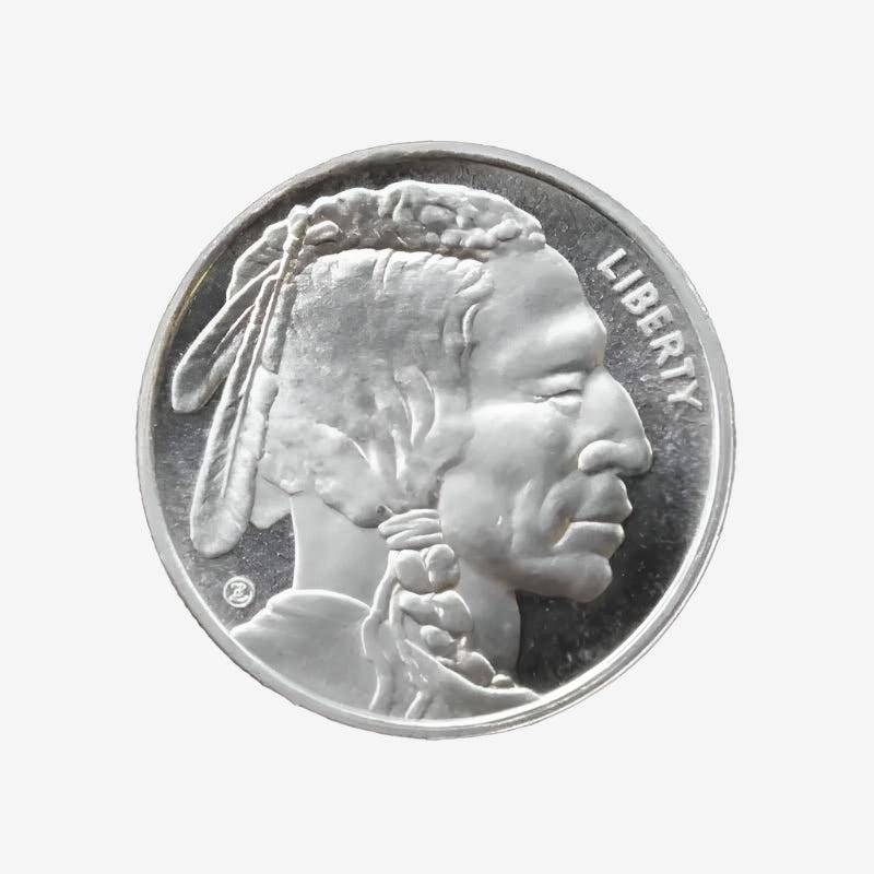 1/2 oz Silver BUFFALO Round - Buffalo Silver Round | .999 Fine Silver (Etsy)