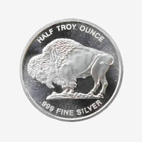 1/2 oz Silver BUFFALO Round - Buffalo Silver Round | .999 Fine Silver