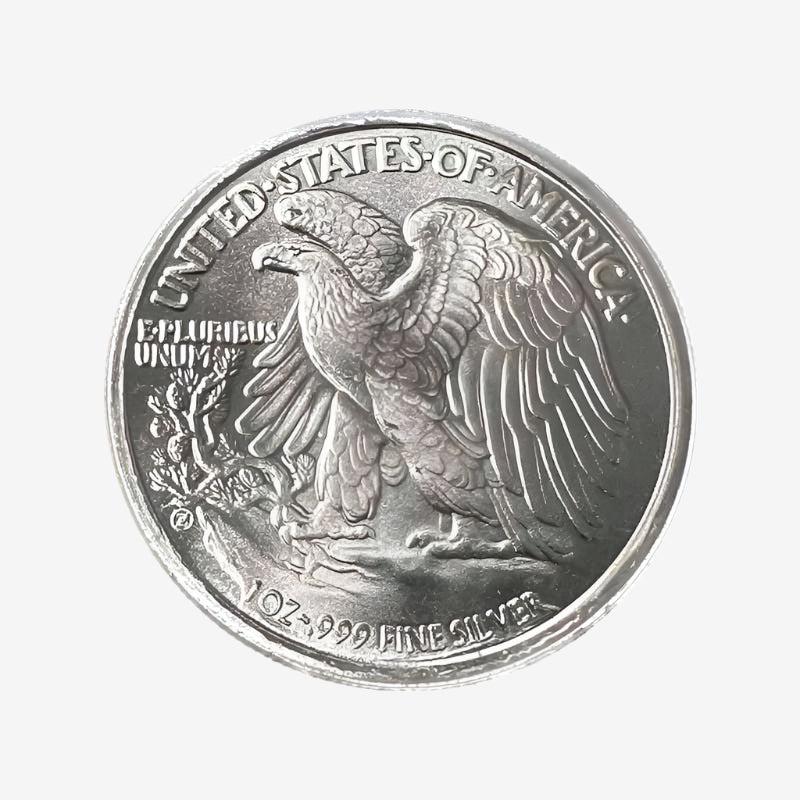 1/2 oz Silver Walking Liberty Round | .999 Fine Silver (Etsy)