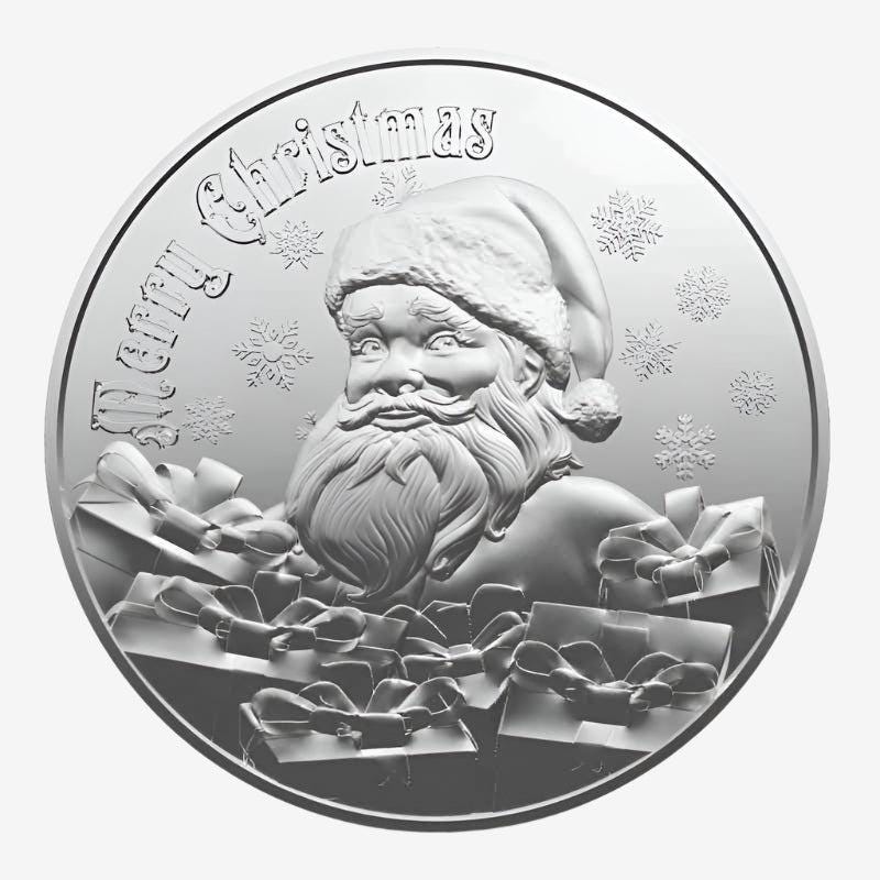 1 oz Silver Santa Gifts Round - OZ Mint | Unique Keepsake