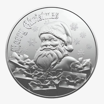 1 oz Silver Santa Gifts Round - OZ Mint | Unique Keepsake (Etsy)