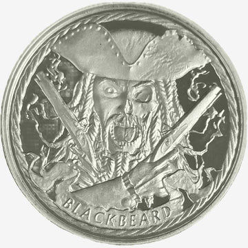 1 oz Silver BUCKANEER - BLACKBEARD Silver Round (OZ Mint)