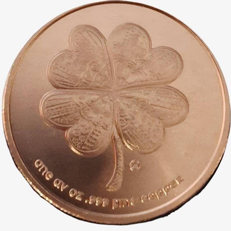1 oz Copper LUCKY ROUNDS (5 pack) (Etsy)