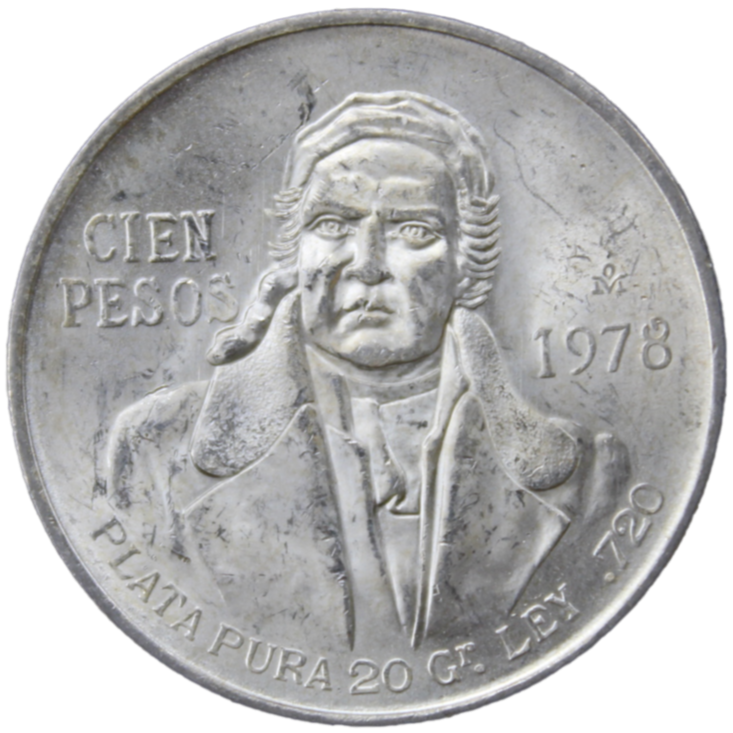 Mexico Cien Peso Silver Coin .643 Troy Ounces - OZB