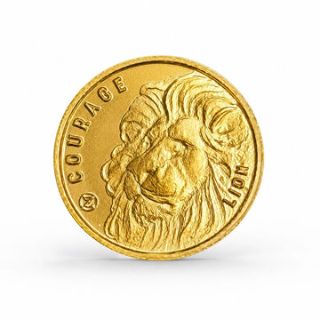 GOLD 1 Gram Courage the Lion Round - Oz Mint Limited Edition