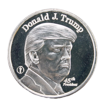 1 Troy Oz .999 Silver 45th President Donald Trump and The White House - OZB